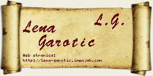 Lena Garotić vizit kartica